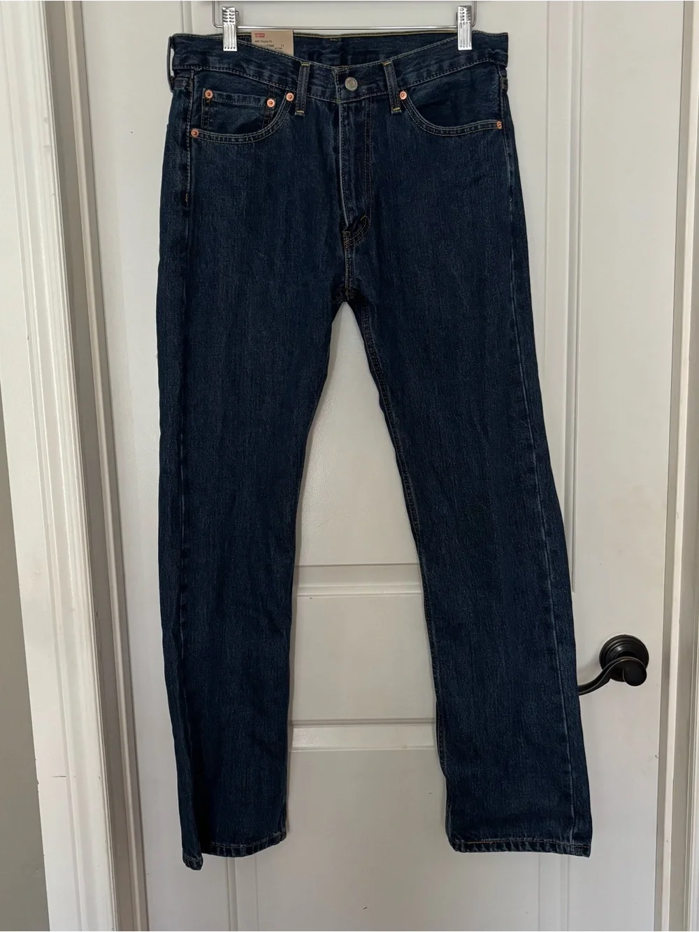 Men’s Levi’s 505 32 x 32 regular fit dark wash straight leg new with tags